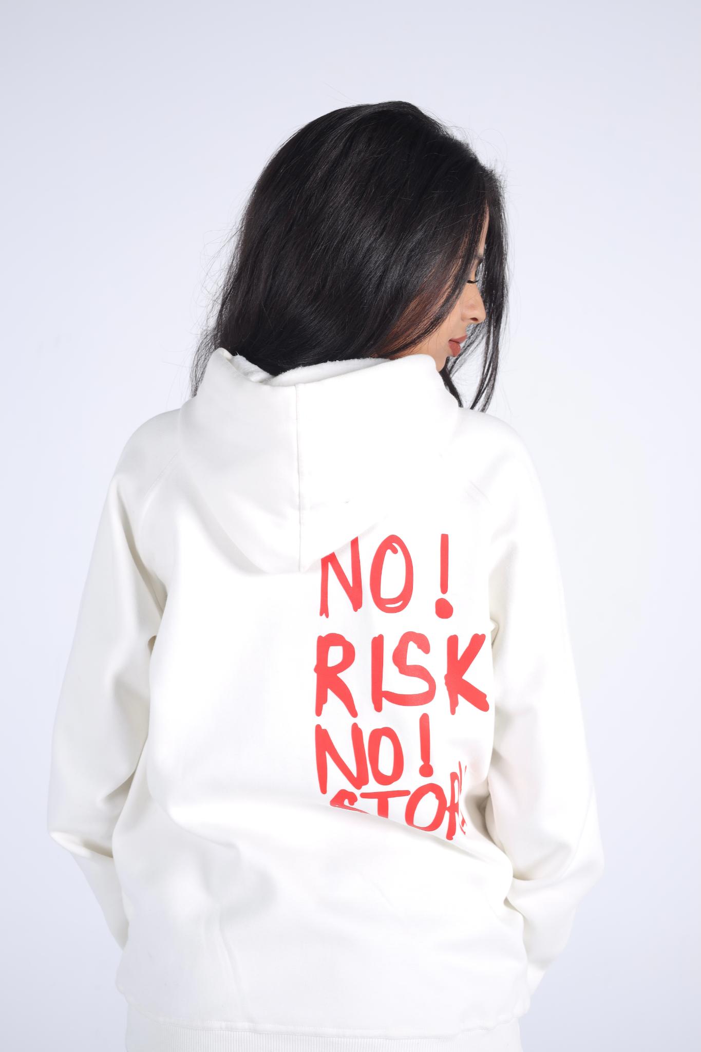 "No Risk No Story" Graffiti Statement Hoodie