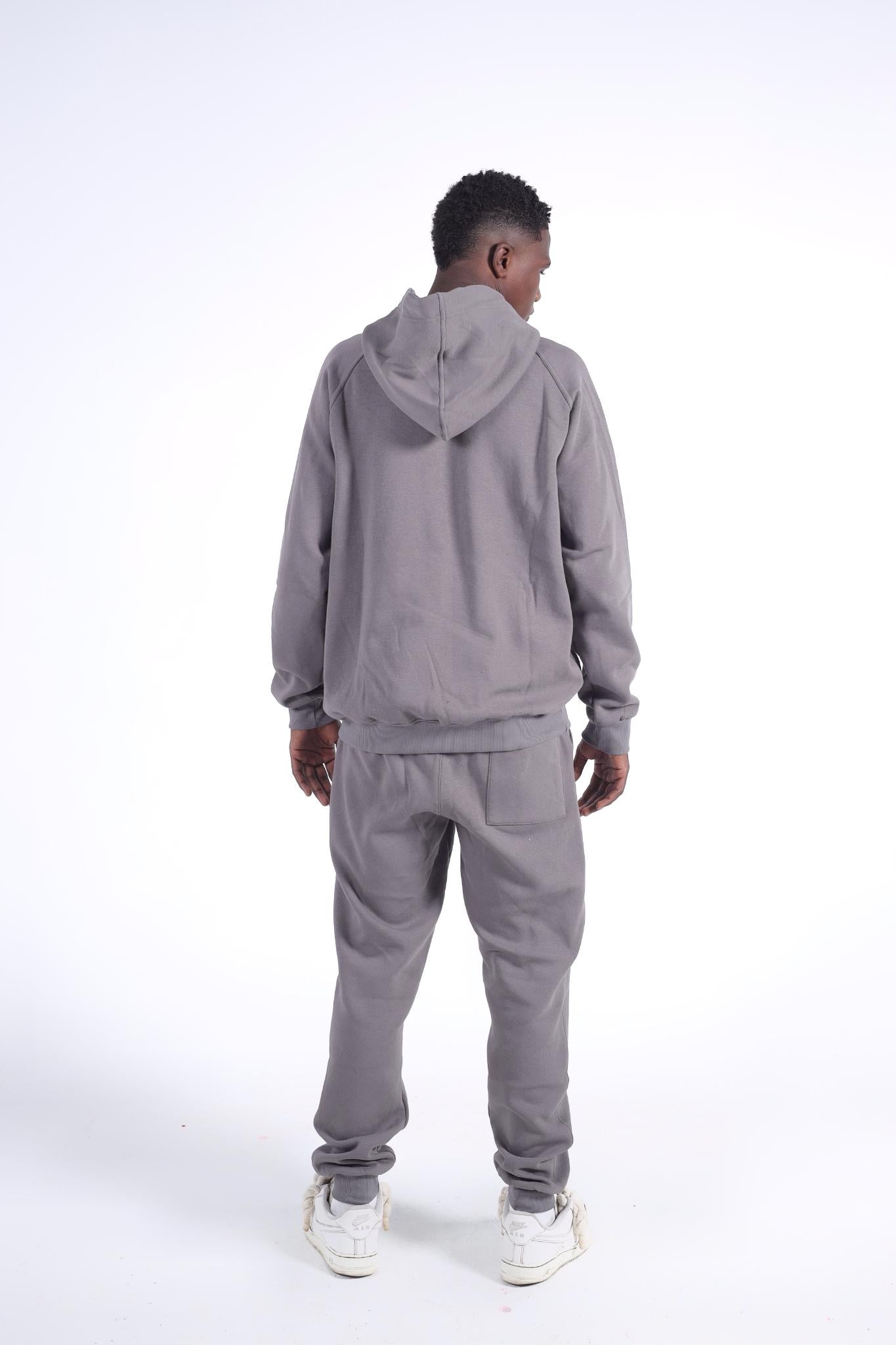 Essential Emblem Tracksuit Set (Charcoal Grey)