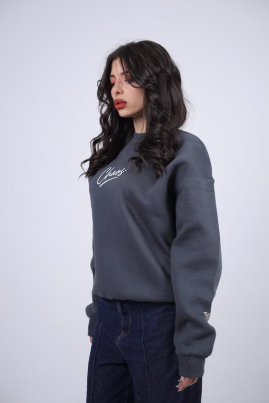 "Art is Chaos" Graphic Print Oversized Sweatshirt - Unisex Crewneck