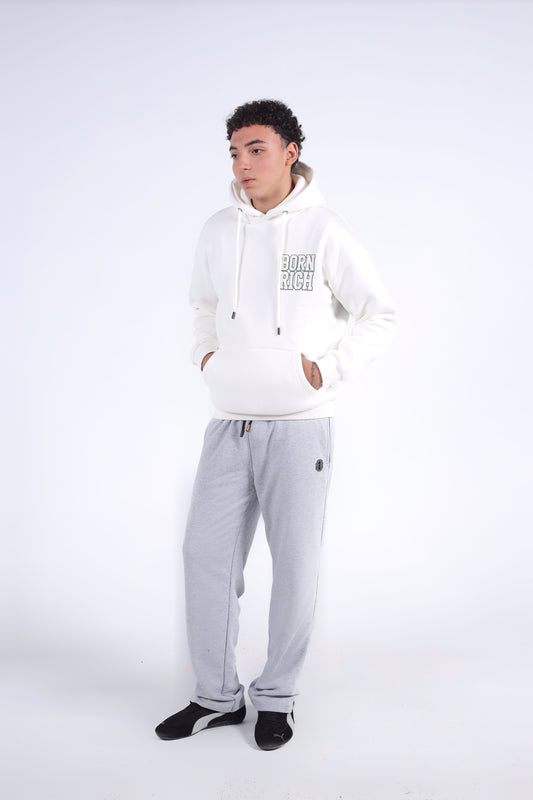 "Born Rich" Falling Money Graphic Hoodie