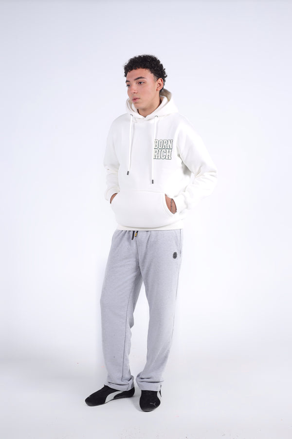 "Born Rich" Falling Money Graphic Hoodie