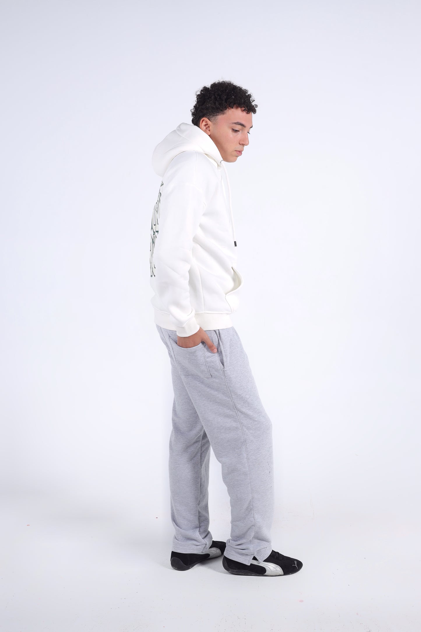 "Born Rich" Falling Money Graphic Hoodie