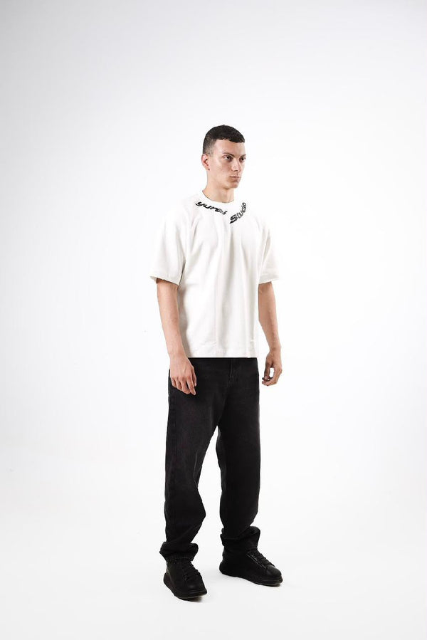 "OnePiece" Yurei Studio Collar Tee - White