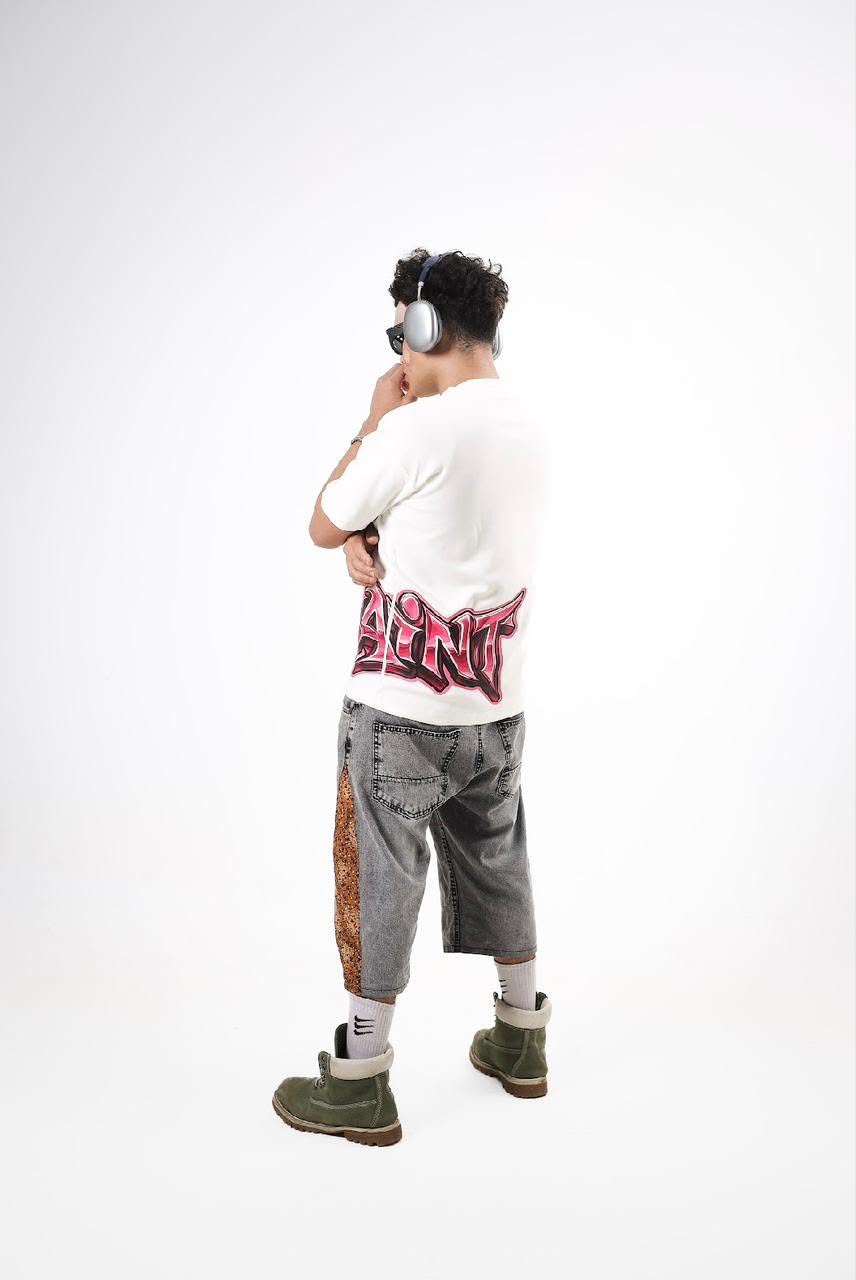 "OnePiece" Graffiti Script Tee - White