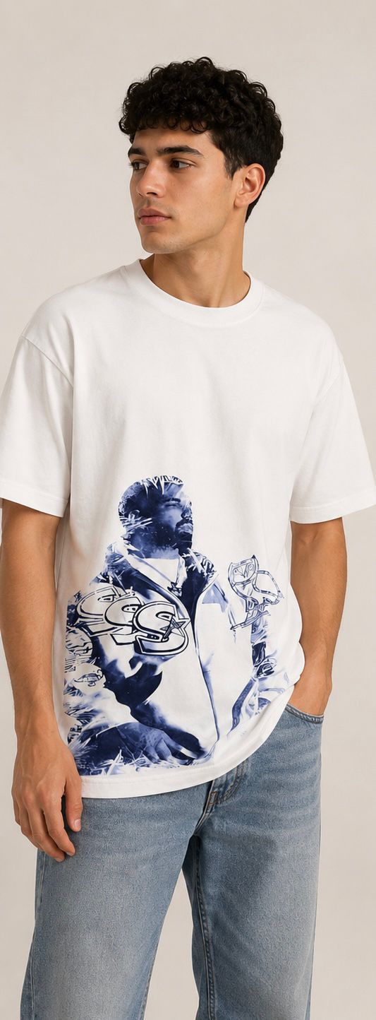 "City's Mine" Oversized Graphic Tee - White