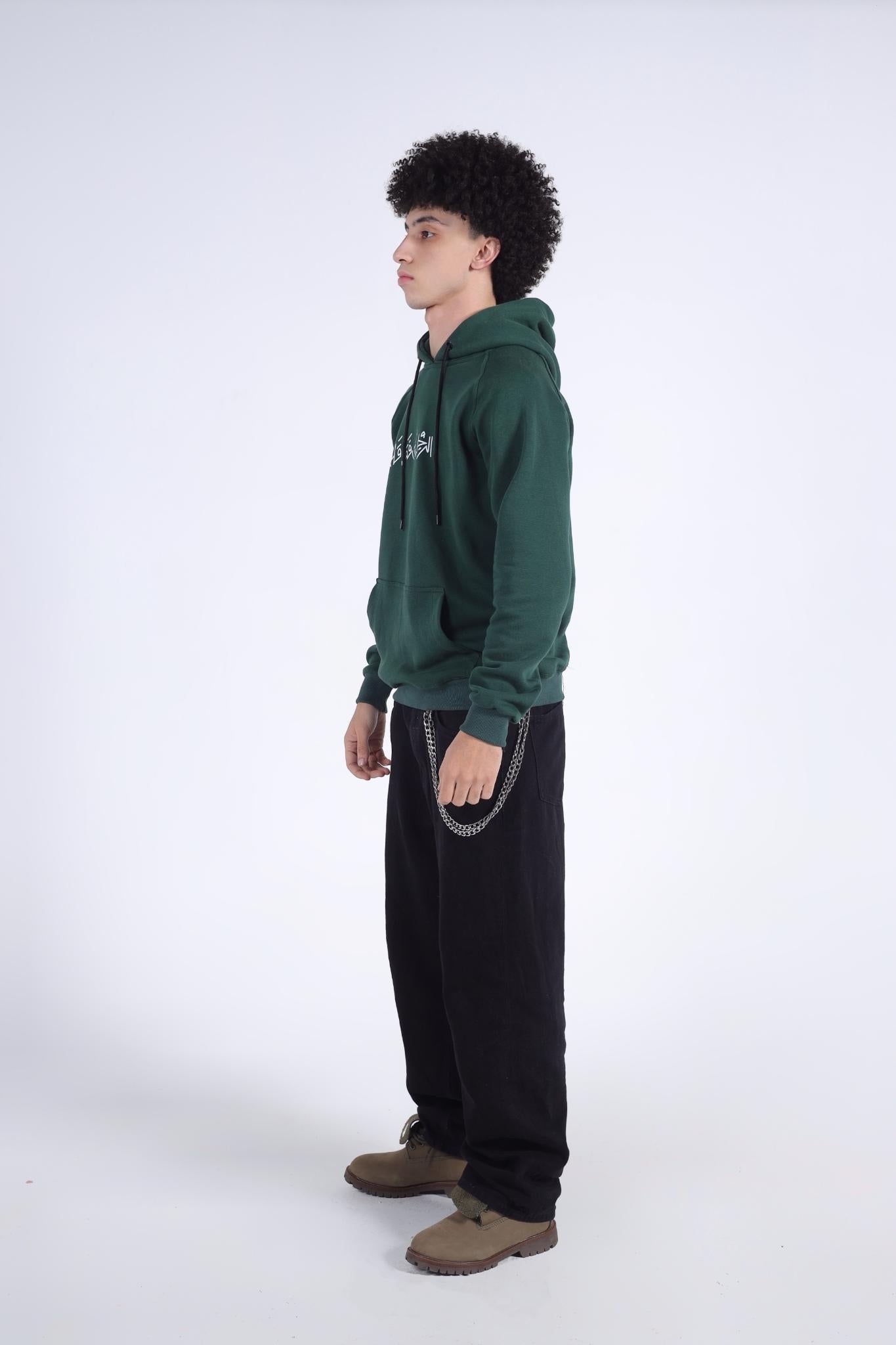 "The Man Who Lost His Heart" Arabic Calligraphy Hoodie (الرجل الذي فقد قلبه)