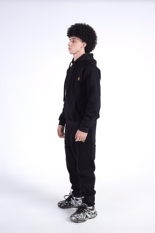 Premium Emblem Tracksuit Set (Black & Gold)