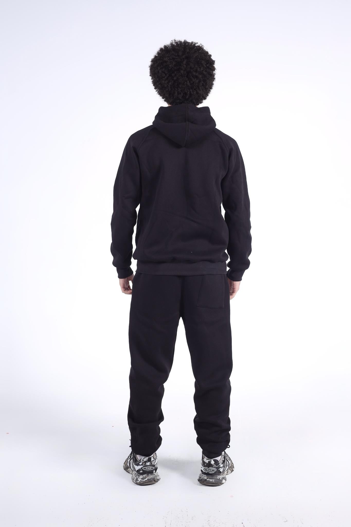 Premium Emblem Tracksuit Set (Black & Gold)