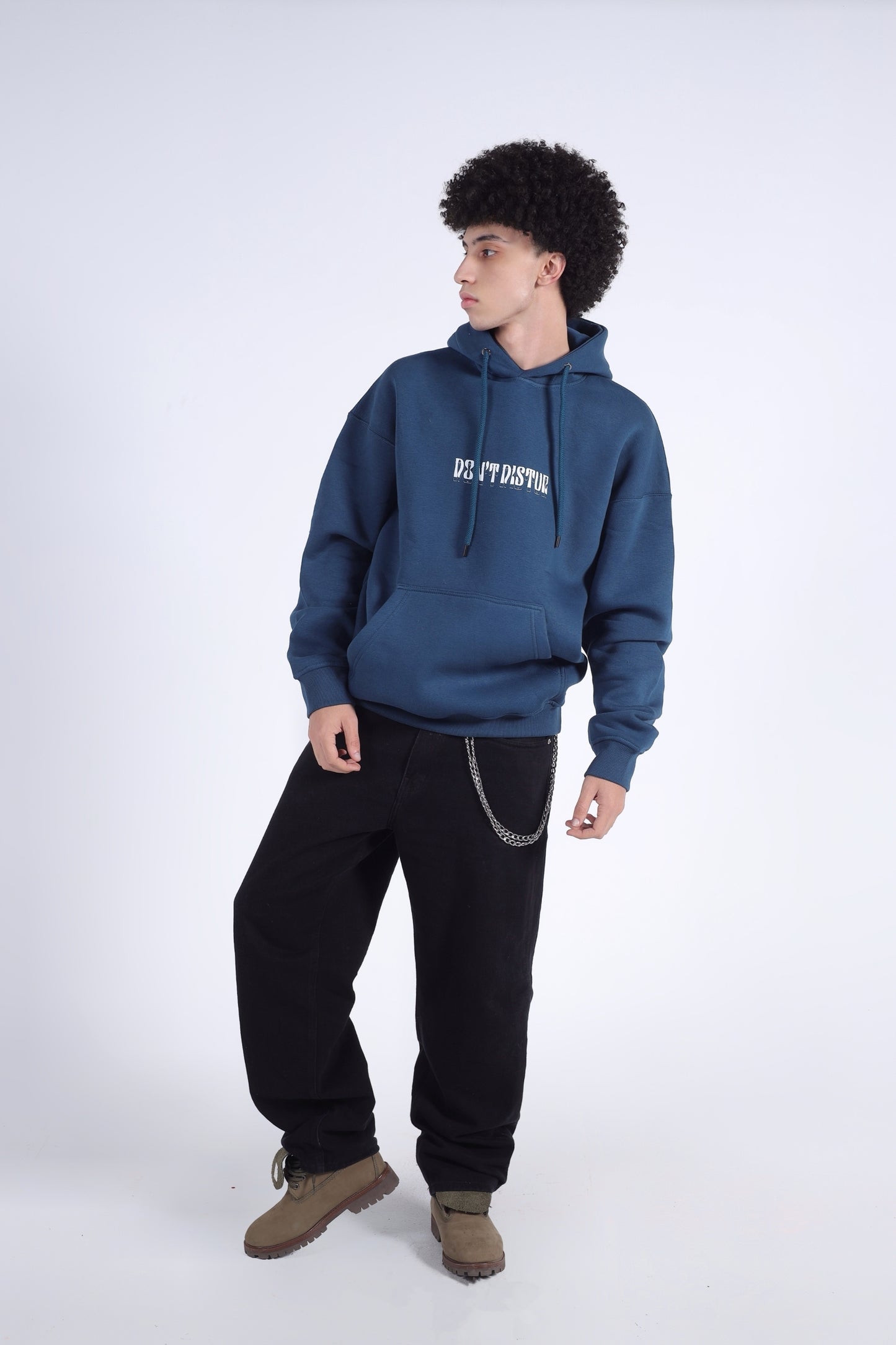 "Don't Disturb" Melty Smiley Graphic Hoodie