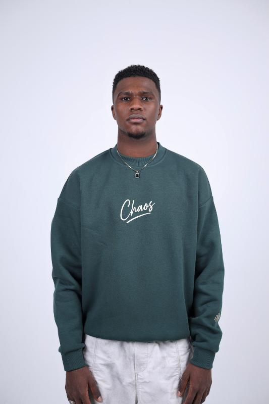 "Art is Chaos" Graphic Print Oversized Sweatshirt - Unisex Crewneck