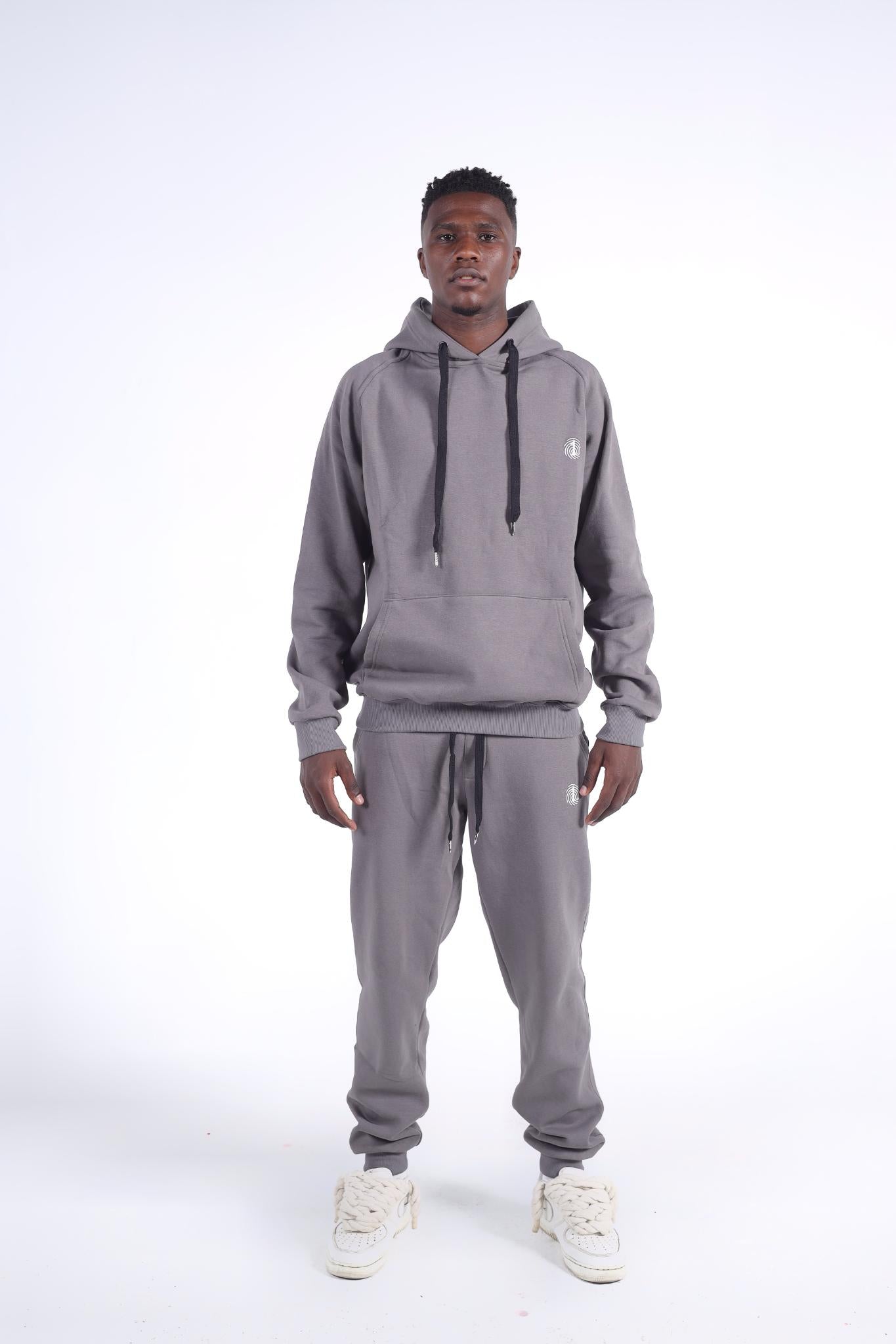Essential Emblem Tracksuit Set (Charcoal Grey)