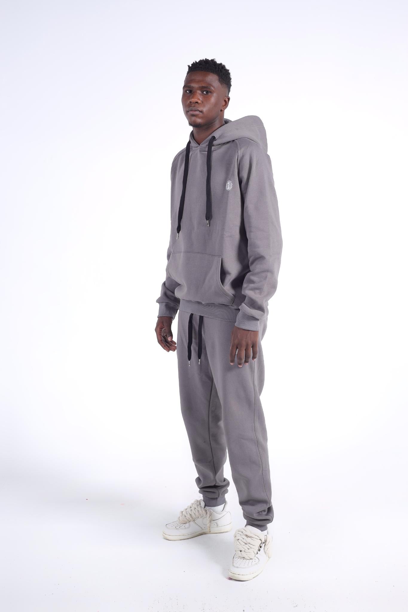 Essential Emblem Tracksuit Set (Charcoal Grey)