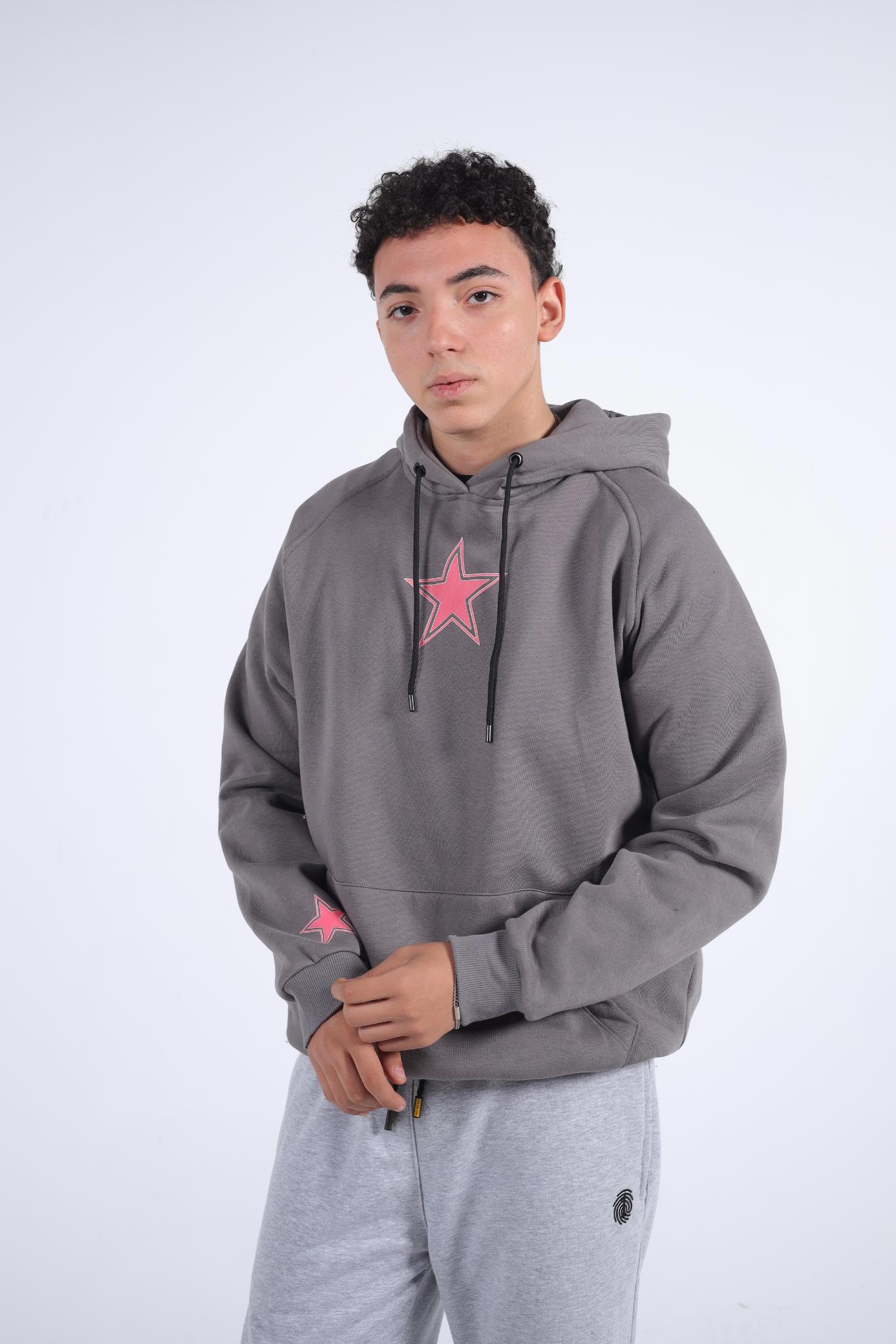 Star Graphic Placement Hoodie